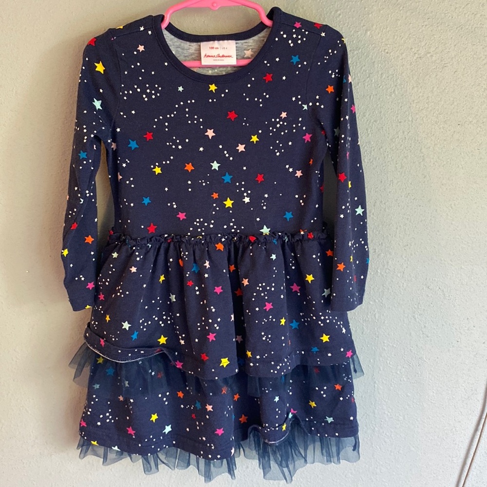 Cute Hanna Andersson ruffle dress, size 4 /100